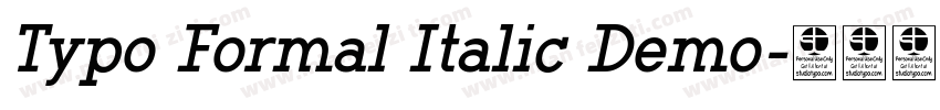 Typo Formal Italic Demo字体转换